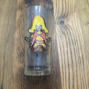 Yosemite Sam Vintage Glass Pepsi Collector Series  1973 Faded